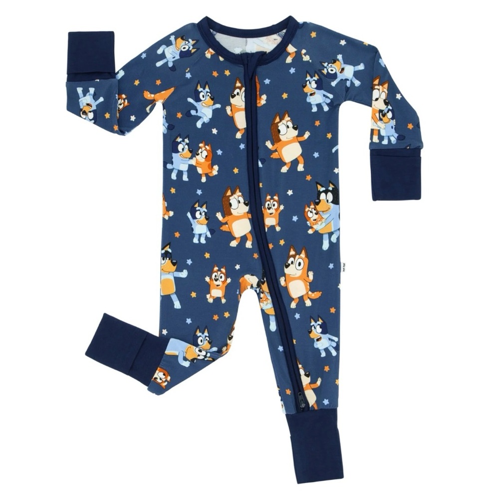 Little Sleepies Bluey Dance Mode Zippy 6-12 M